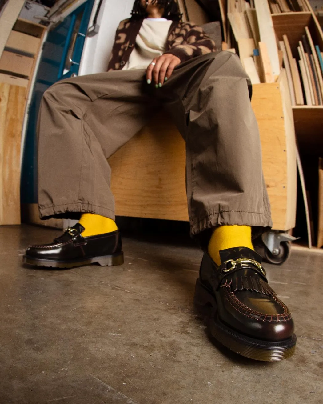 ADRIAN SNAFFLE CHERRY RED ARCADIA KILTIE LOAFERS