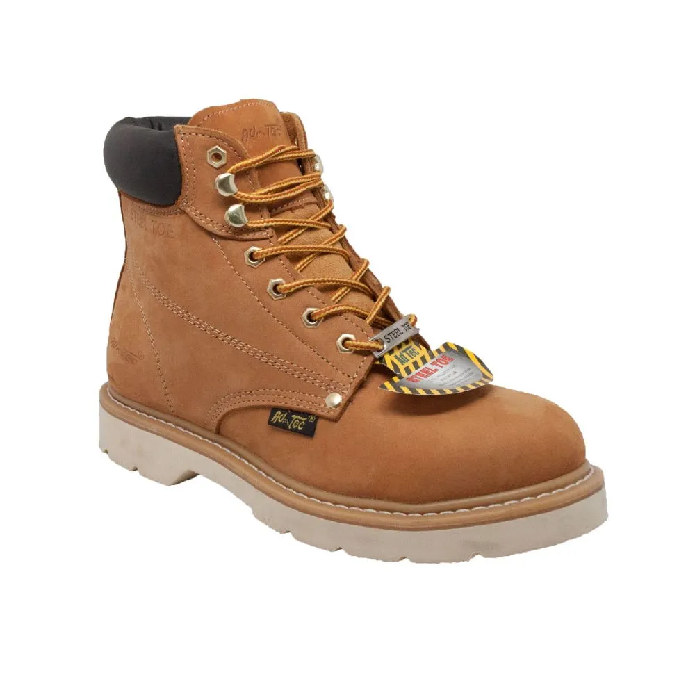 'AdTec' Men's 6" Lace Up Steel Toe - Tan