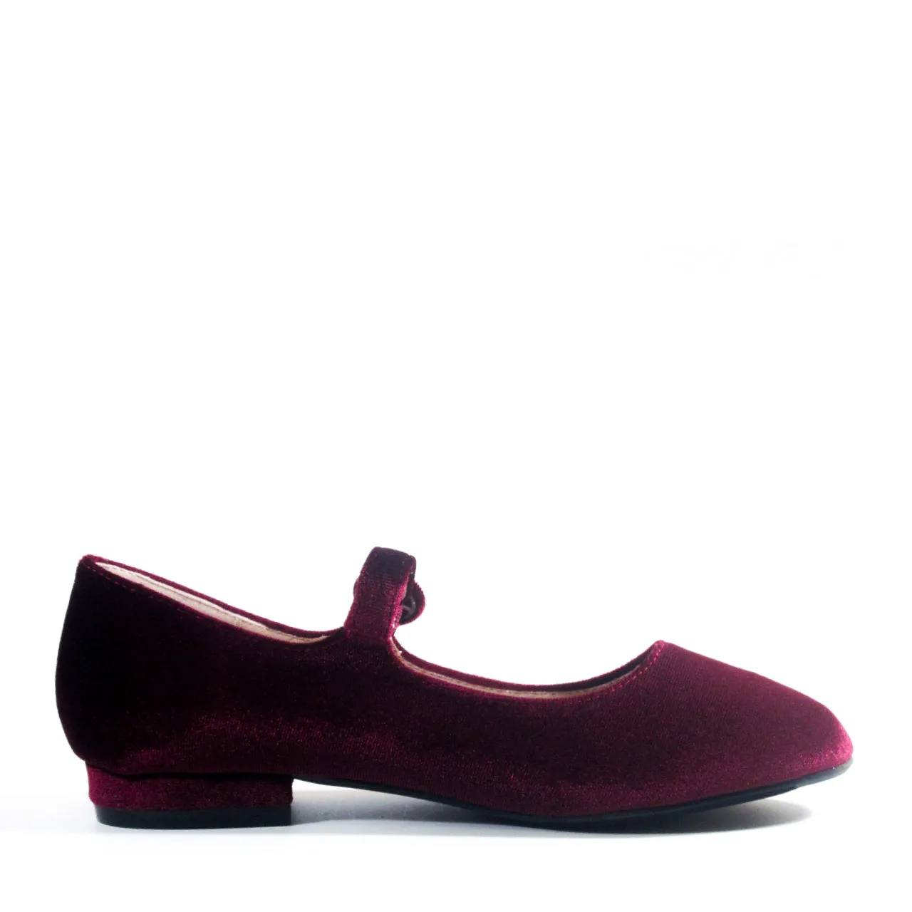 Alice Velvet Mary Jane Flats