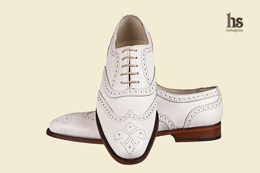 All White Oxford Brogue