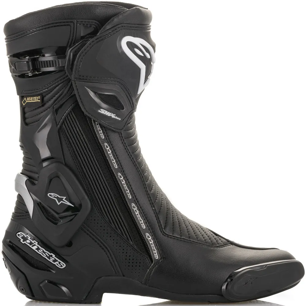 Alpinestars SMX Plus V2 Goretex Motorcycl Boots Black Silver