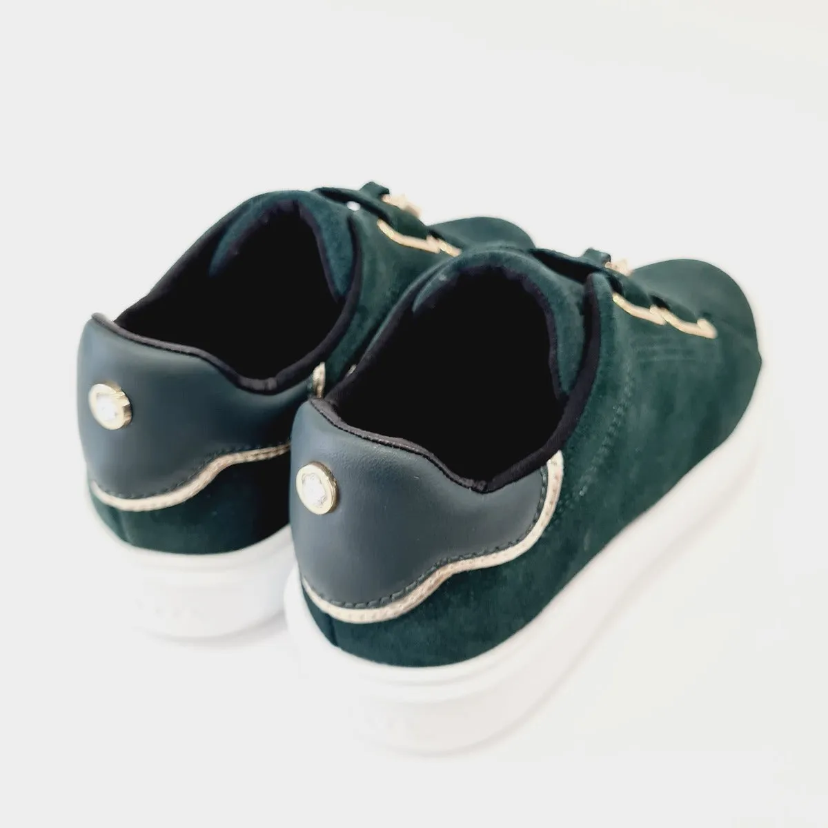 Ape Pazza sneakers fondo gomma  Camoscio Verde rif.669