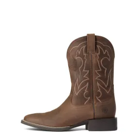 'Ariat' Men's 11" Sport Outdoor Western Square Toe - Distressed Brown