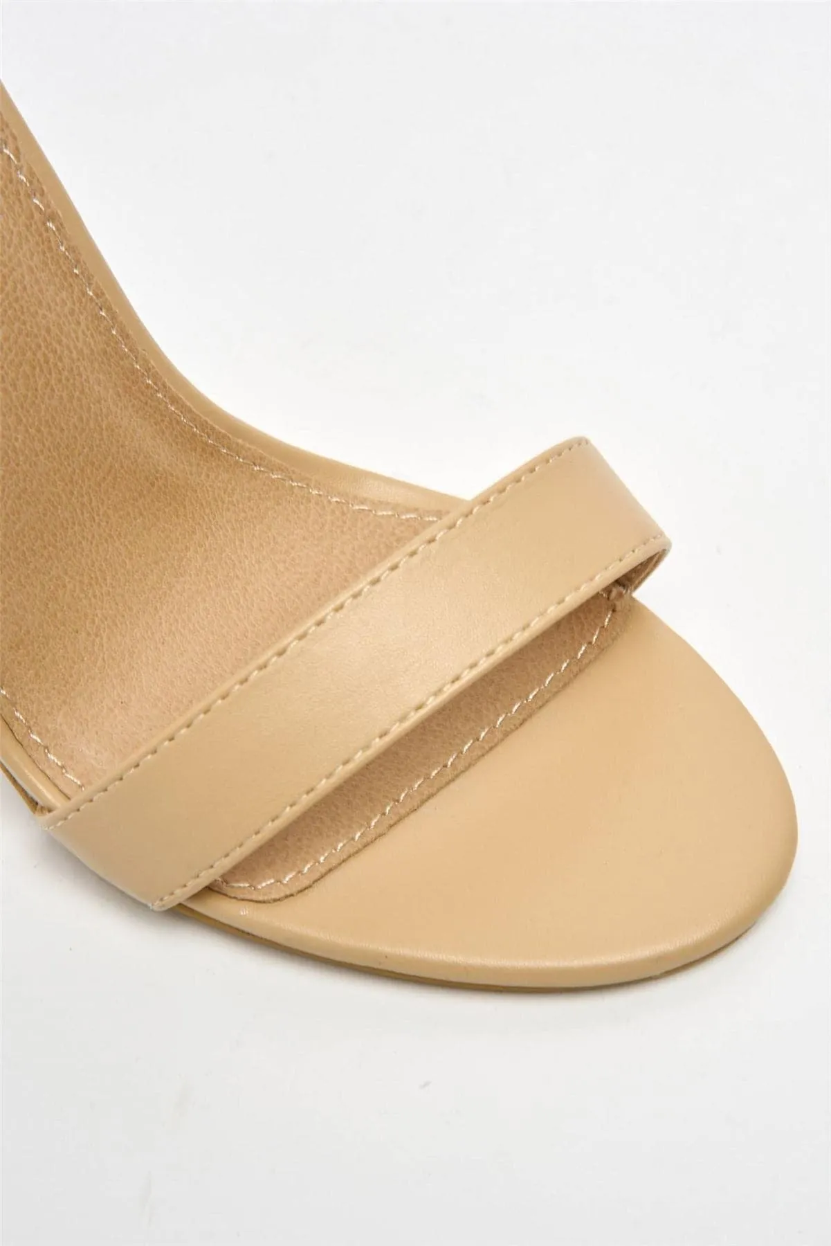 Arron Anklestrap Stilleto Sandal in Nude Matt