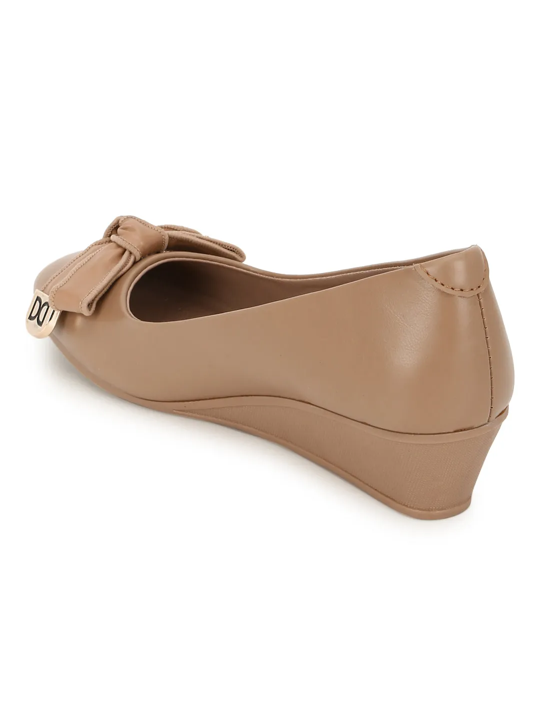 Beige PU Wedge Ballerina (TC-D09069-BEIG)