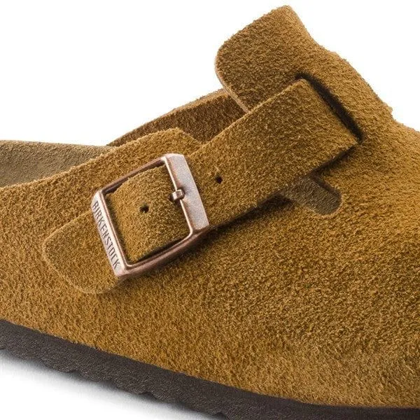 BIRKENSTOCK BOSTON SOFT FOOTBED SUEDE LEATHER CLOGS