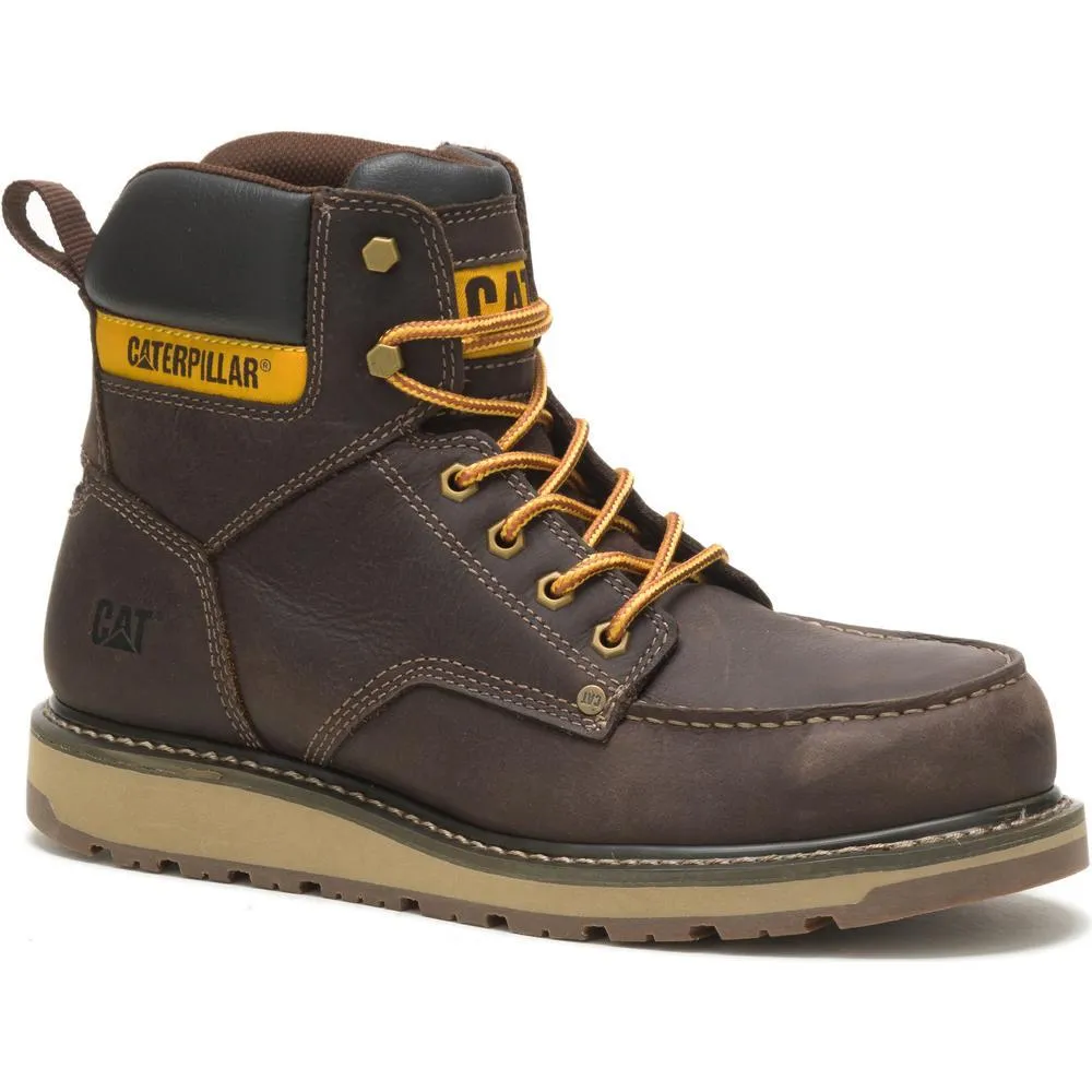 Calibrate Men's Steel-Toe Work Boots Leather Brown