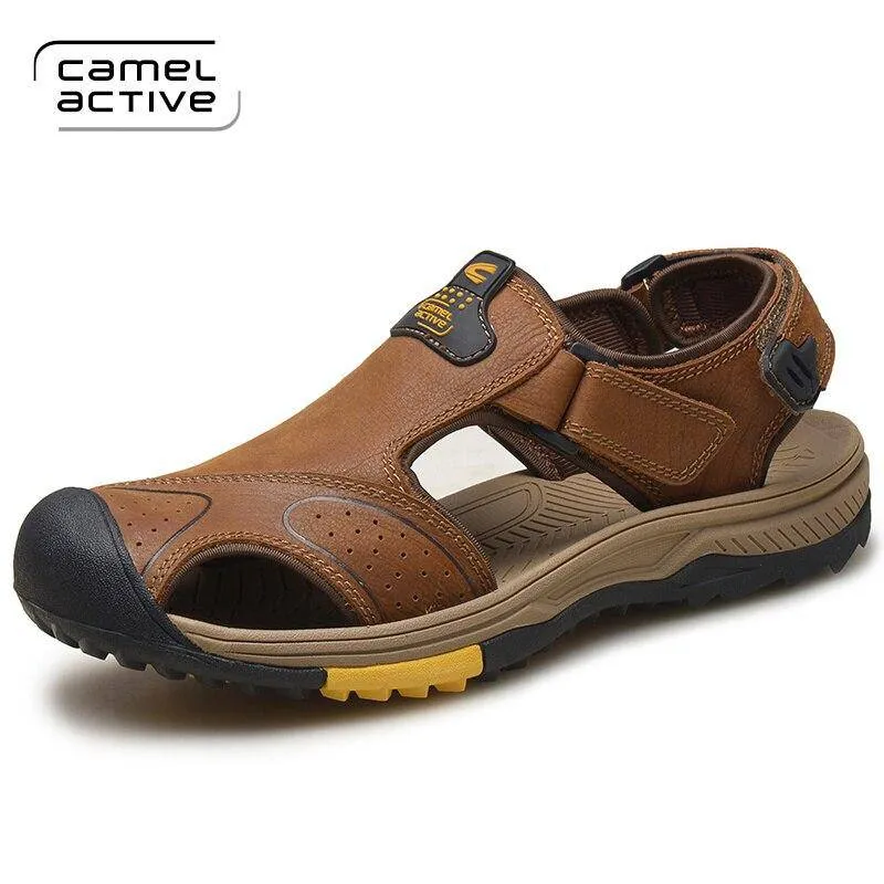 Camel Active Genuine Leather Quick-Drying Sandals Quality Casual Anti-Slippery Outdoor Beach Sandals X8039