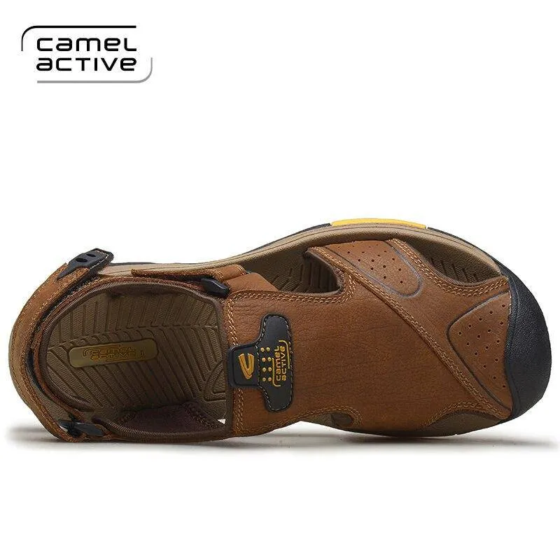 Camel Active Genuine Leather Quick-Drying Sandals Quality Casual Anti-Slippery Outdoor Beach Sandals X8039