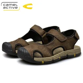 Camel Active Genuine Leather Quick-Drying Sandals Summer Casual Anti-Slippery Outdoor Sandals 19363