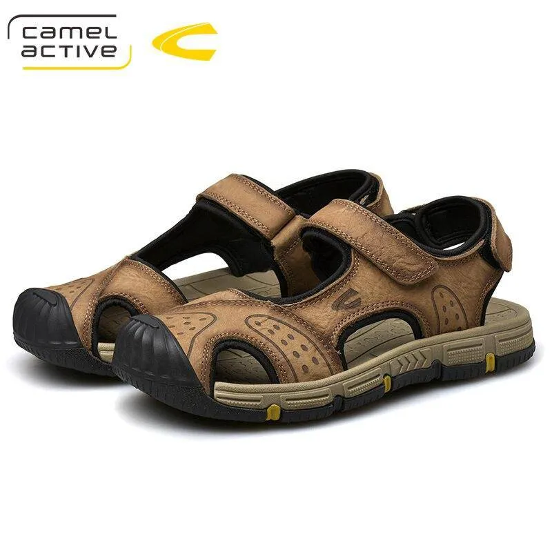 Camel Active Genuine Leather Quick-Drying Sandals Summer Casual Anti-Slippery Outdoor Sandals 19363