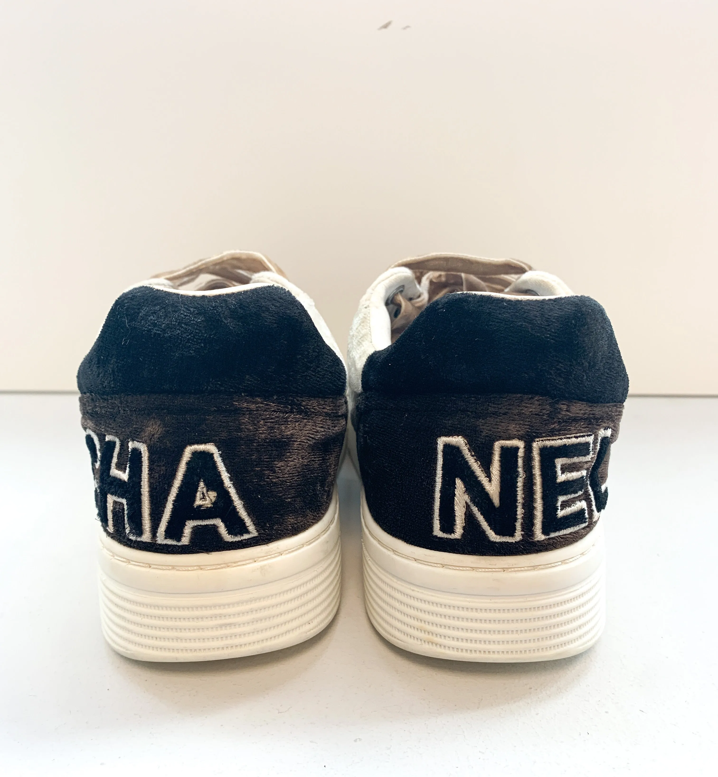 Chanel Velvet Sneakers 36