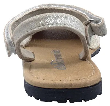 ChildrenChic Girl's Menorquina Sandals, Beige Shimmer