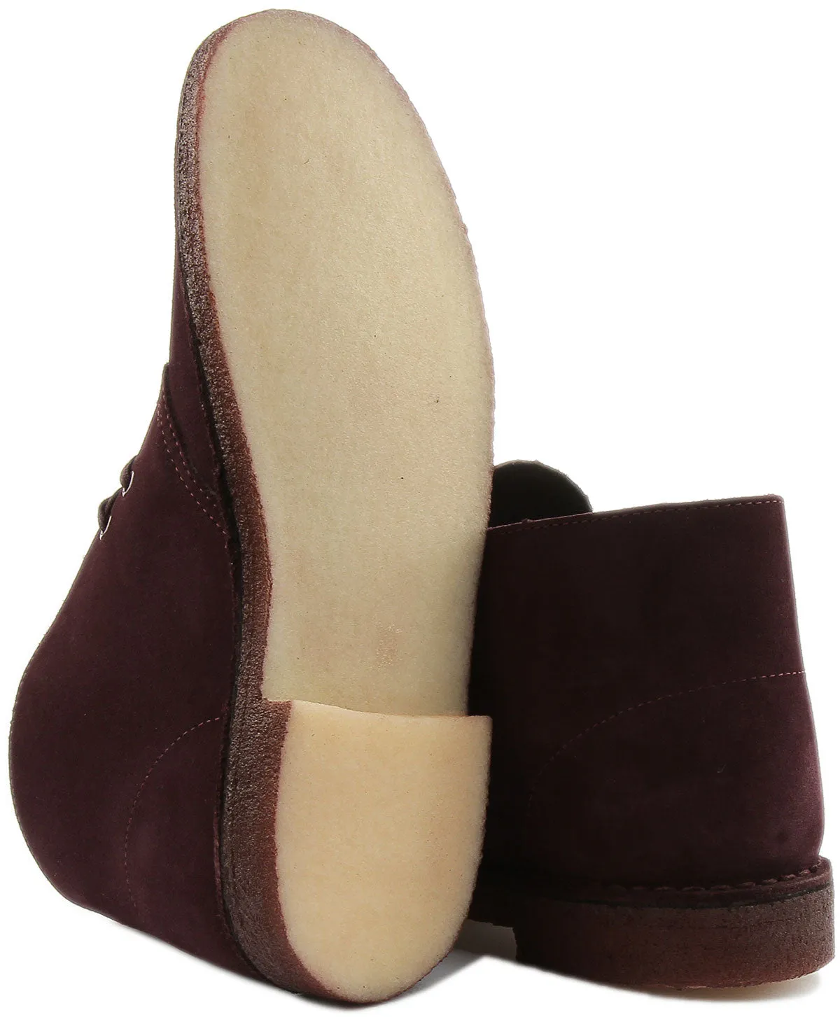 Clarks Originals Desert Boot In Burgundy For Men