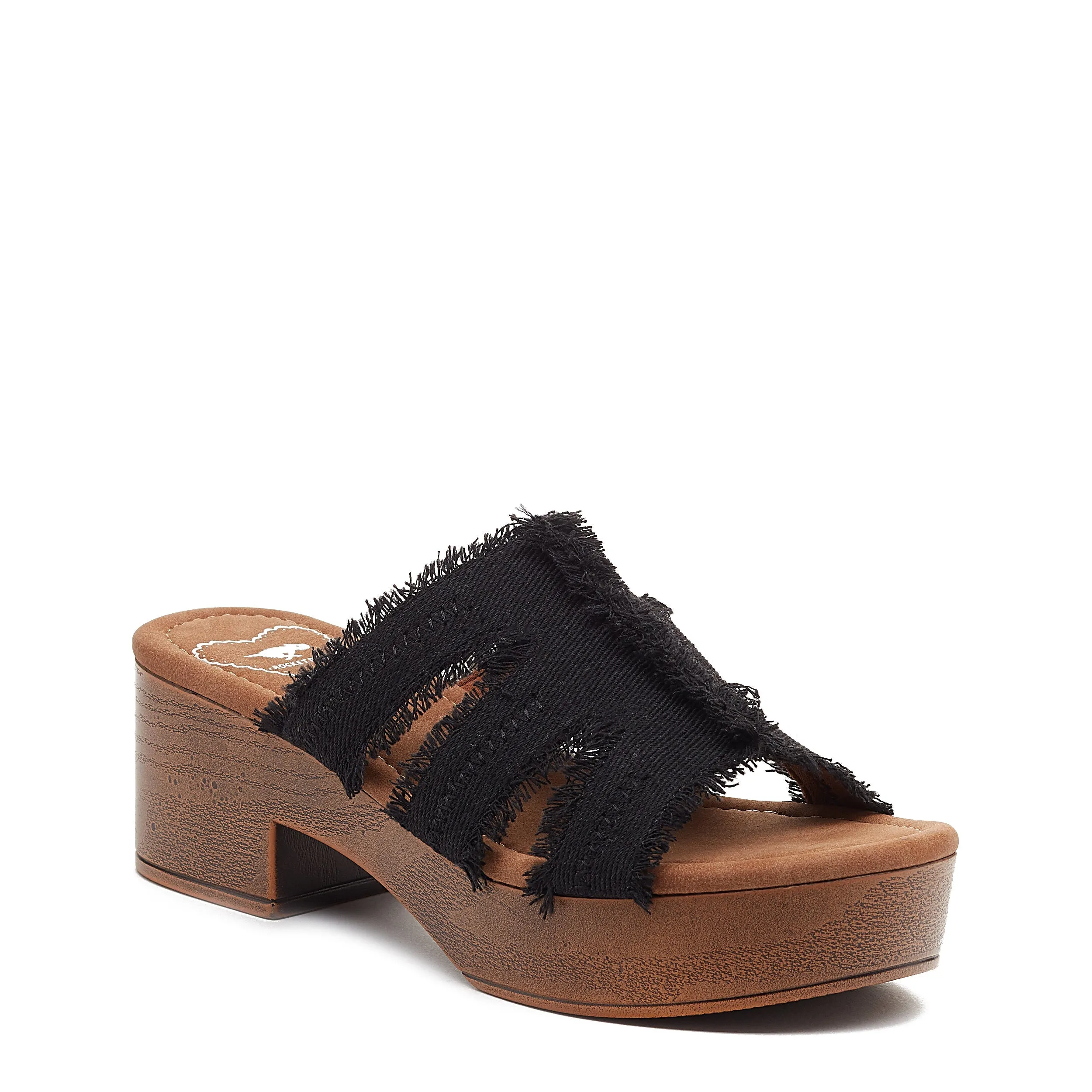 Clipper Black Platform Sandals