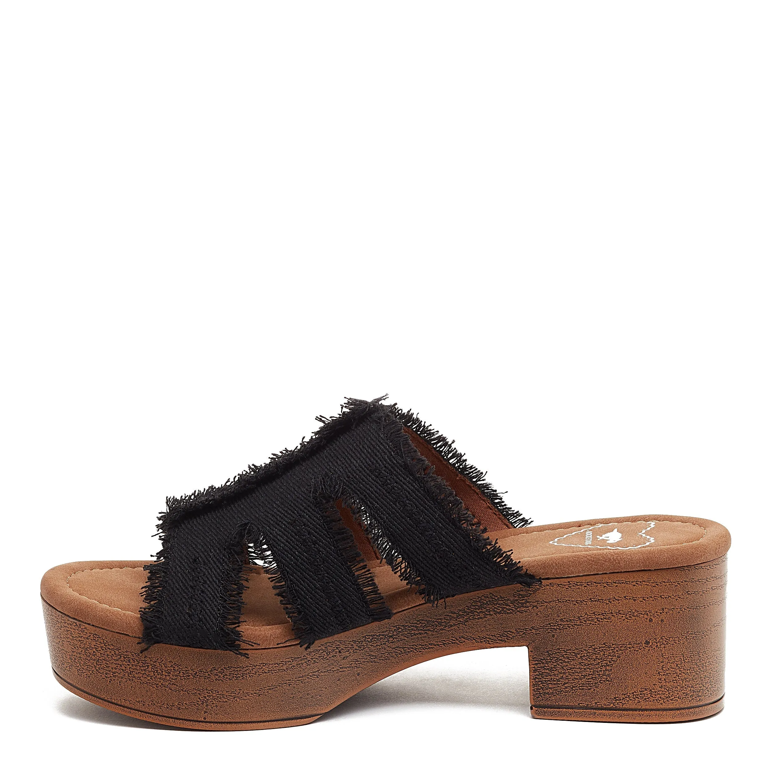 Clipper Black Platform Sandals