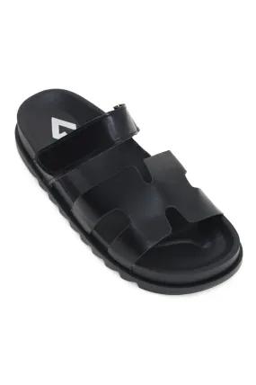 COMFORT STRAP SLIDES-BLACK