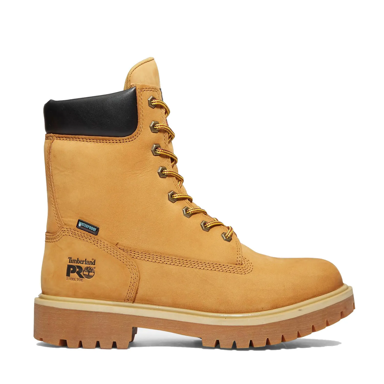 Direct Attach 8 Inch Steel-Toe Waterproof Work Boot Wheat