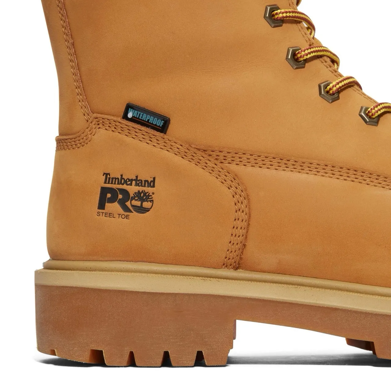 Direct Attach 8 Inch Steel-Toe Waterproof Work Boot Wheat