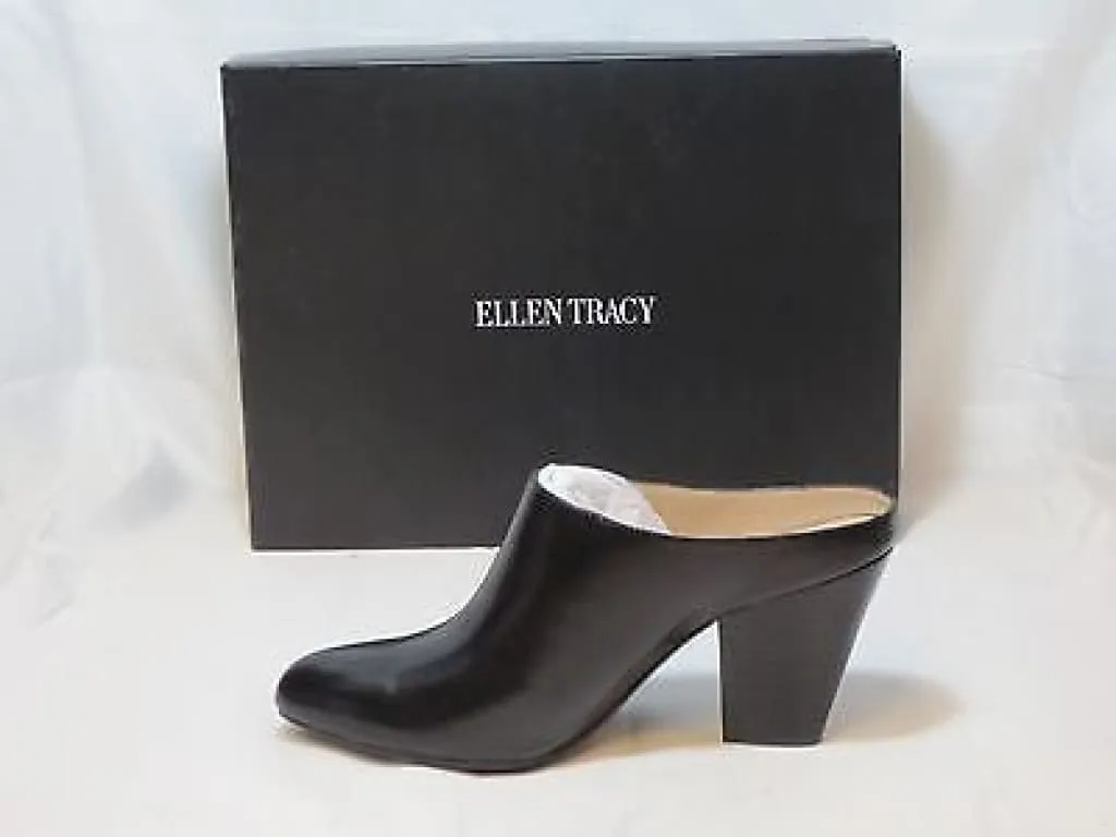 ELLEN TRACY Women's Rayya Slip Ons - Black Leather -