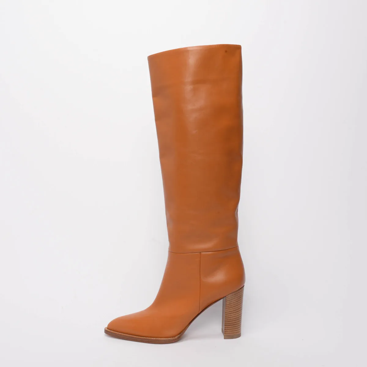 Gianvito Rossi Tan Calfskin Kerolyn Boots 41