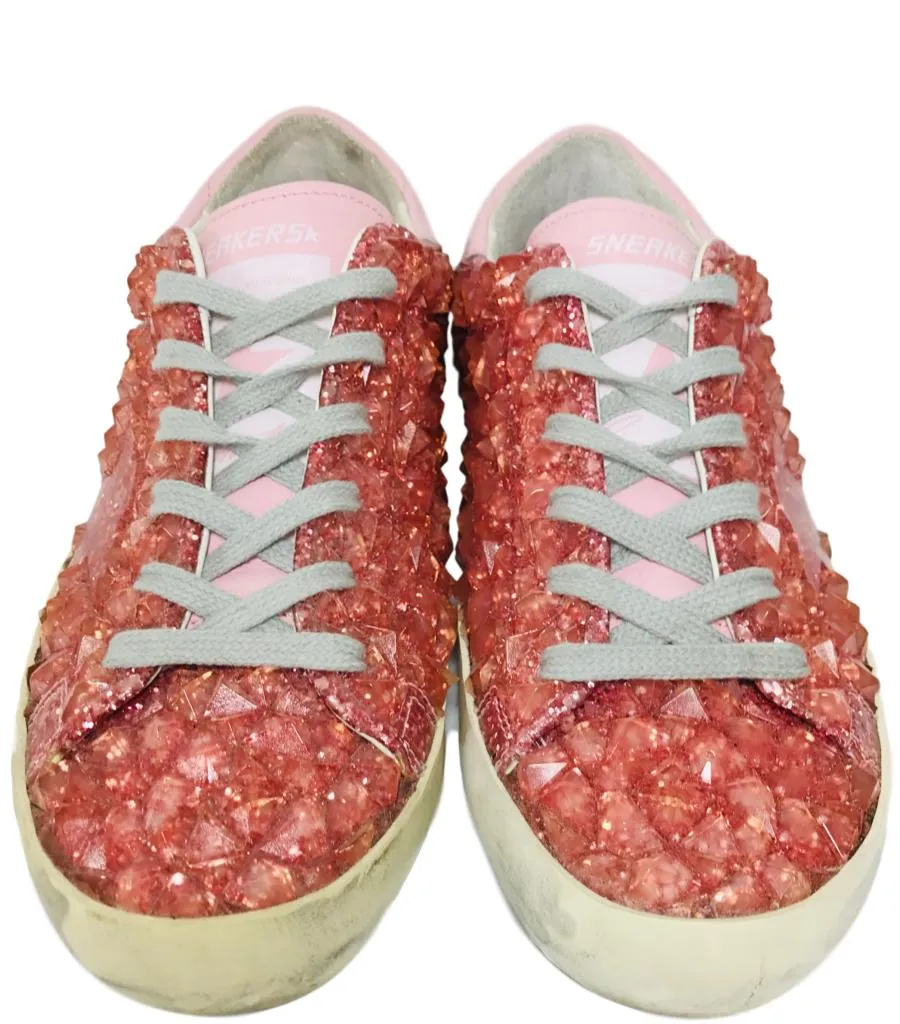 Golden Goose 3D Glitter Jelly Superstar Sneakers. Size 36