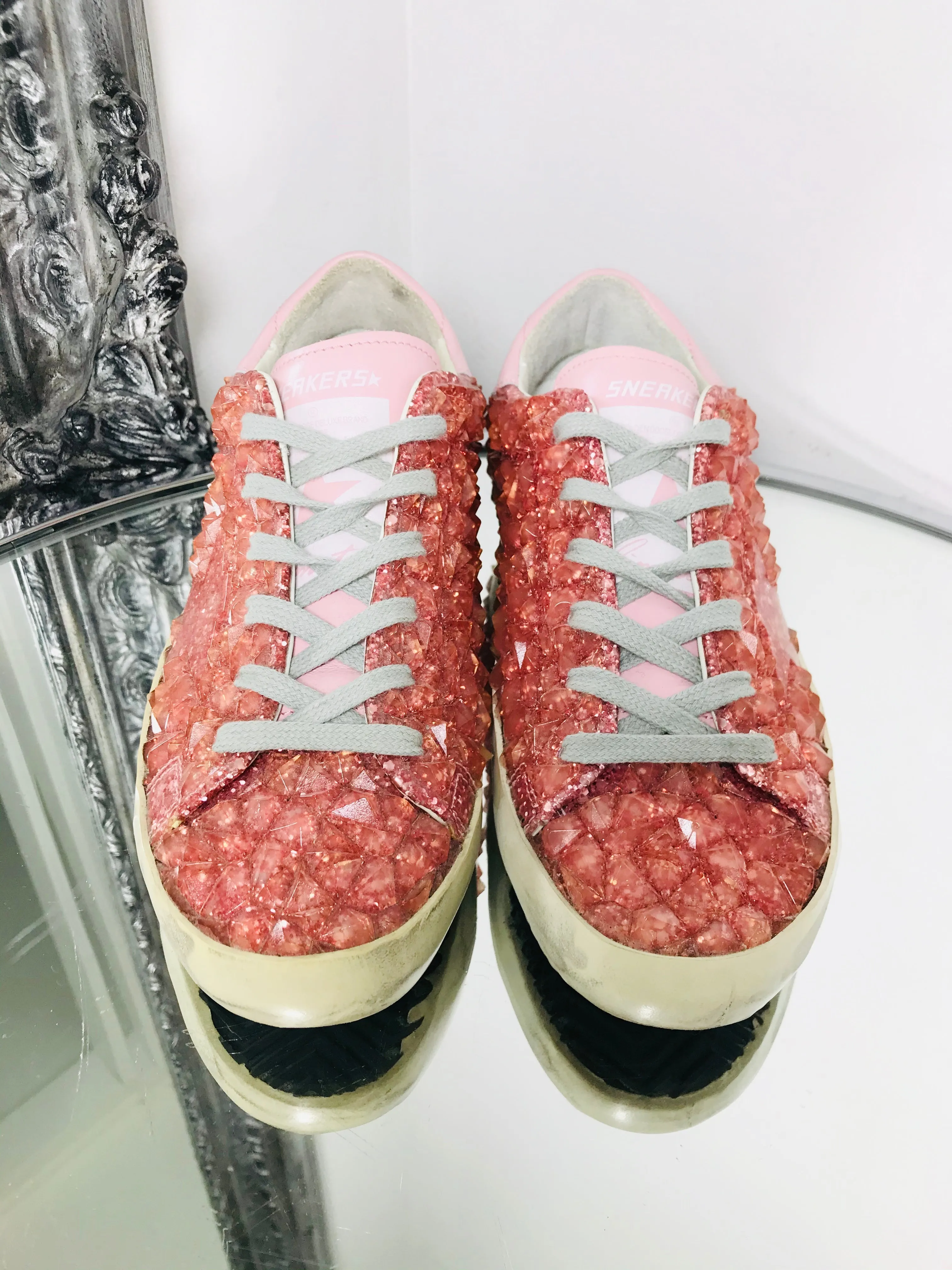 Golden Goose 3D Glitter Jelly Superstar Sneakers. Size 36