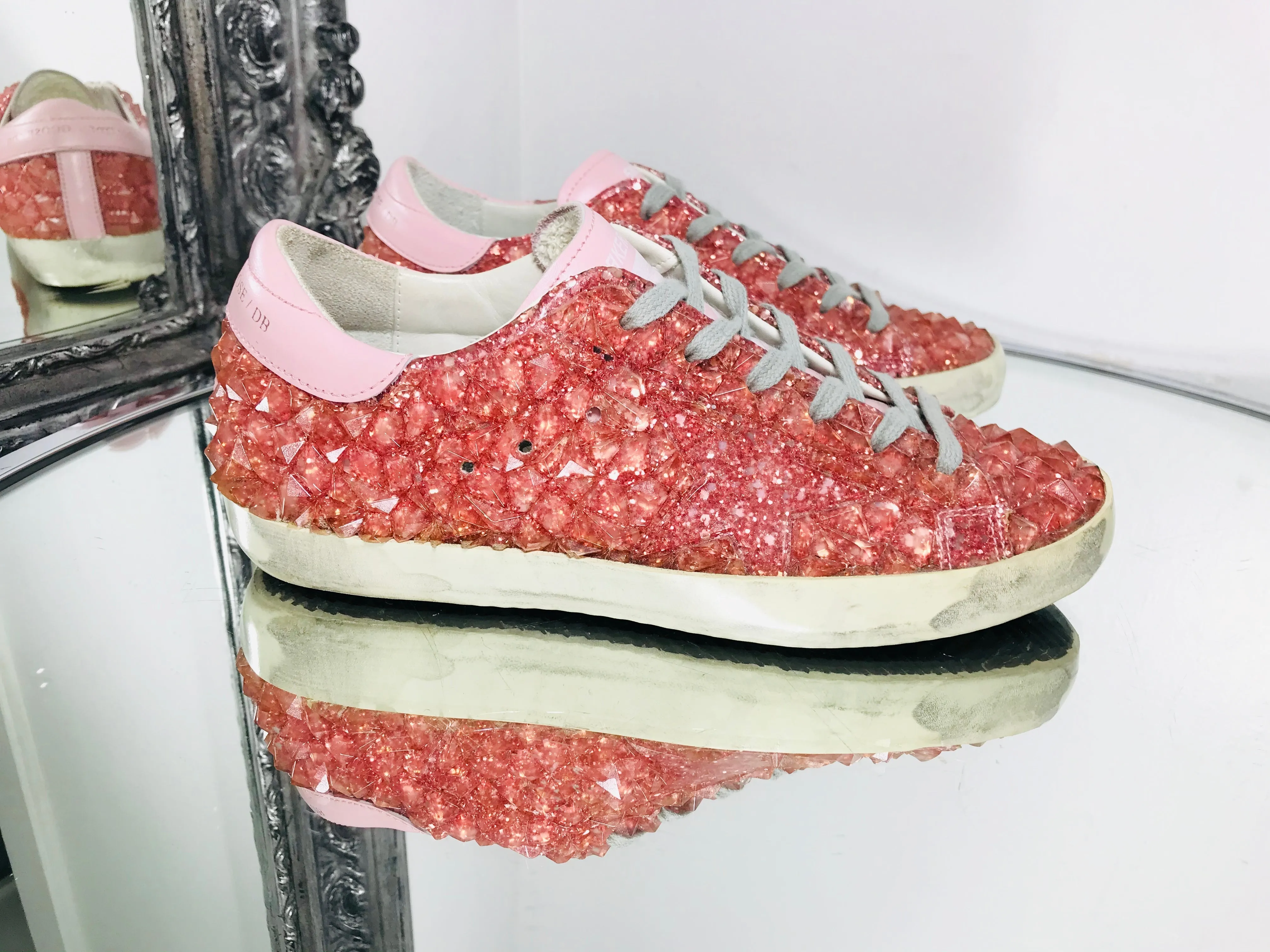 Golden Goose 3D Glitter Jelly Superstar Sneakers. Size 36