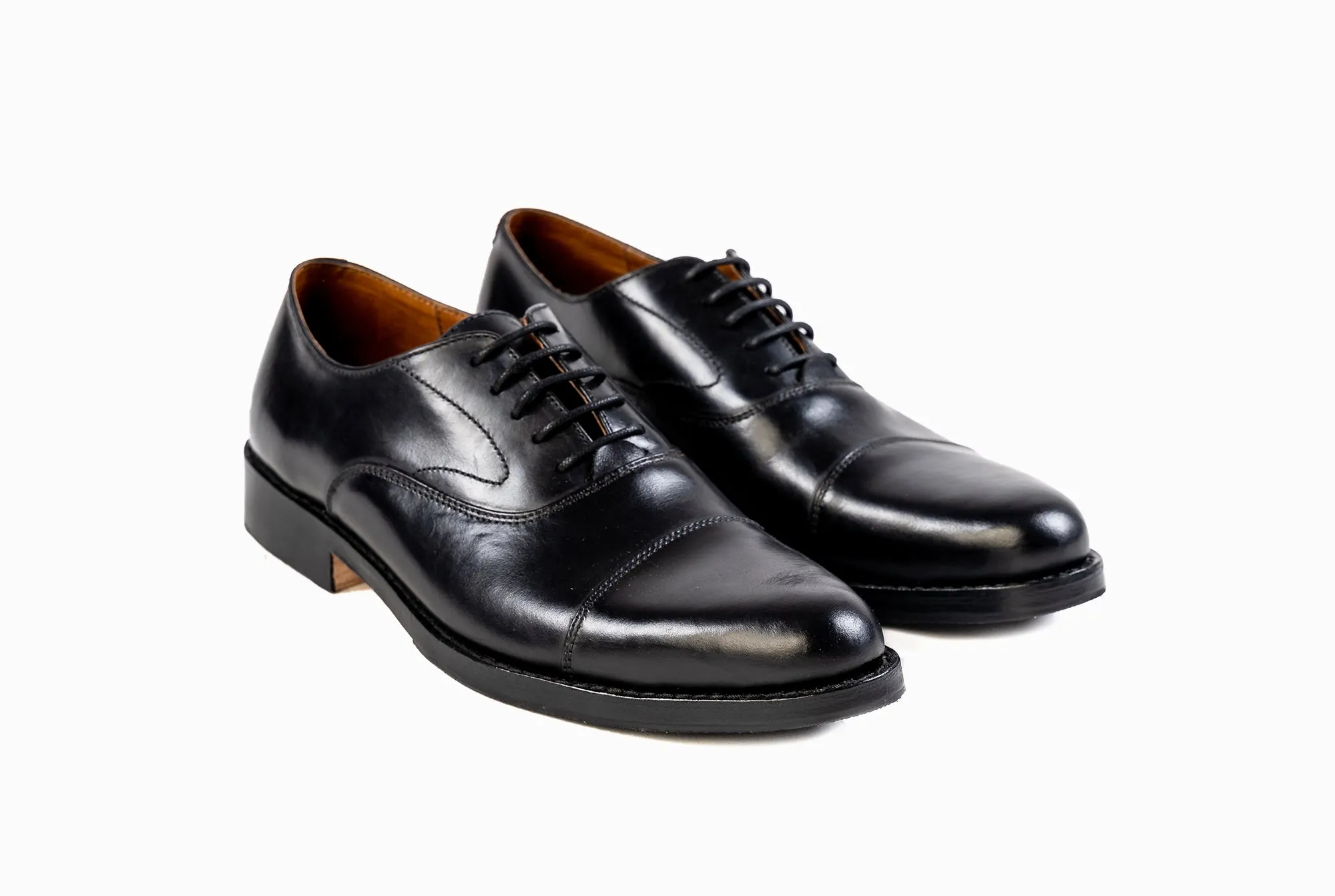 Grand Captoe Oxford - Black Noir