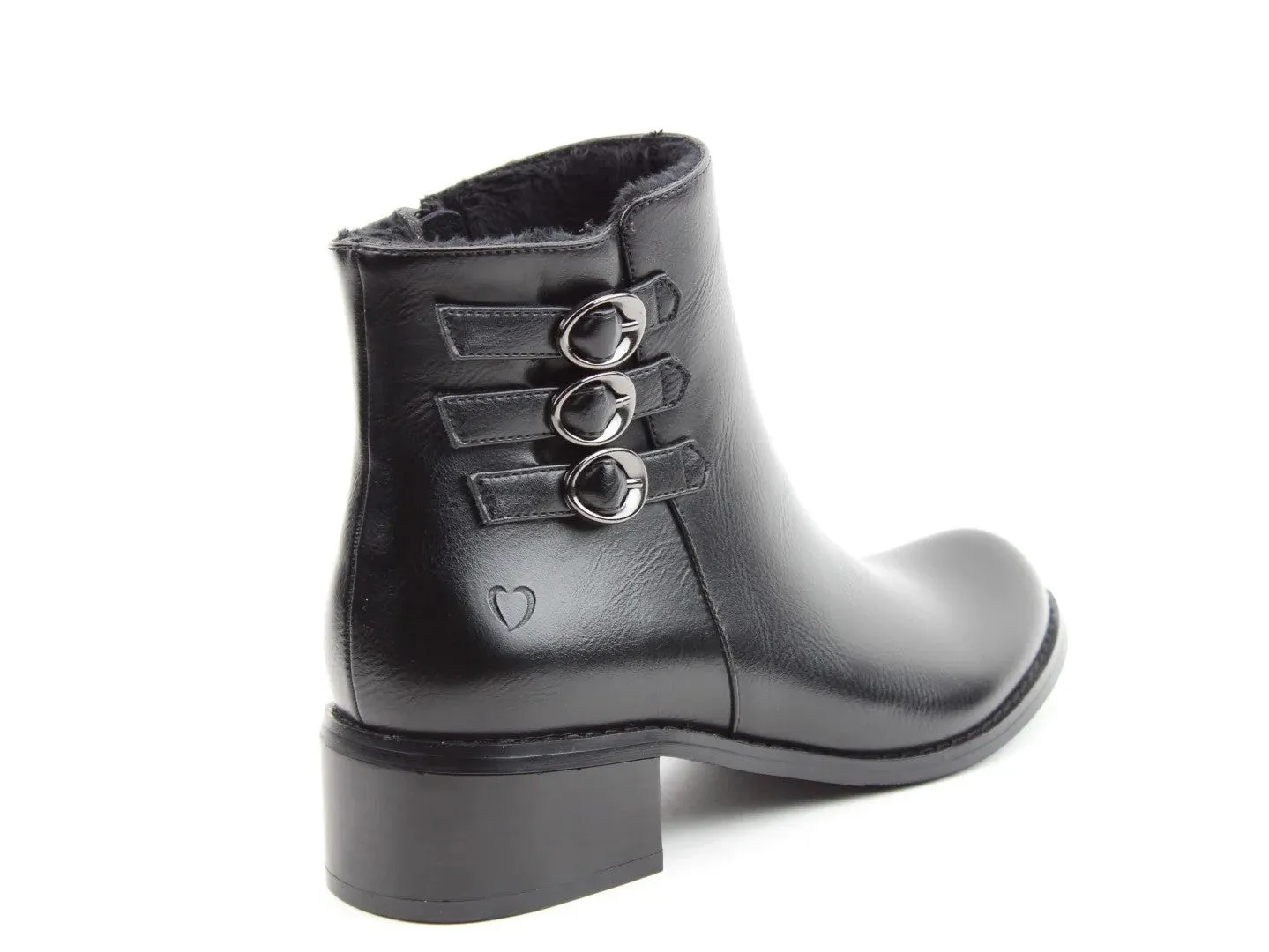 Heavenly Feet Vegan friendly Lauren Boot-BLACK