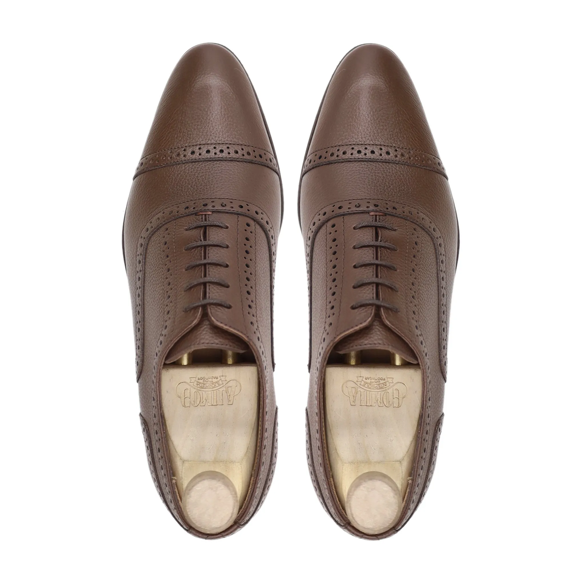 Ieper - Men's Brown Pebble Grain Oxford Shoe