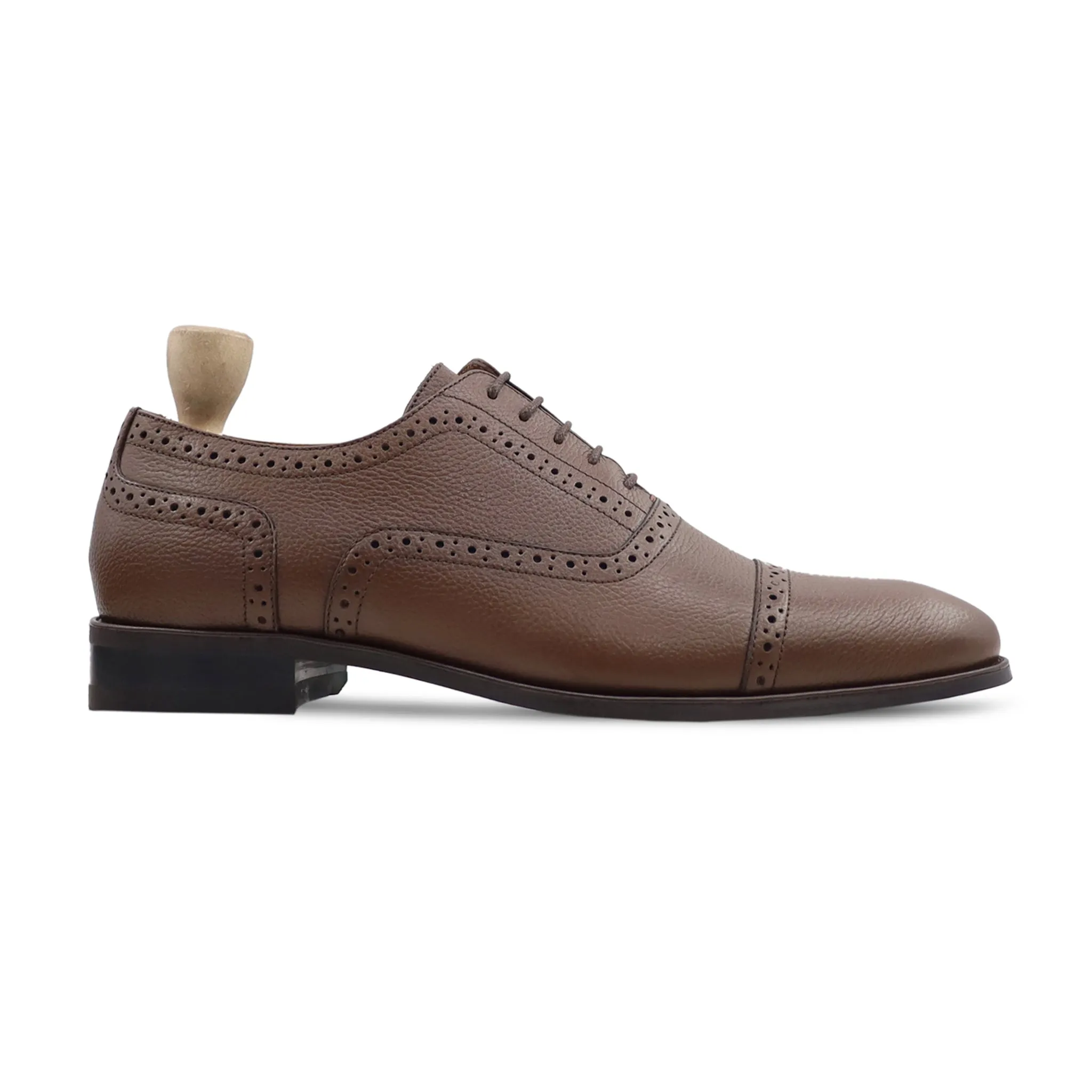 Ieper - Men's Brown Pebble Grain Oxford Shoe