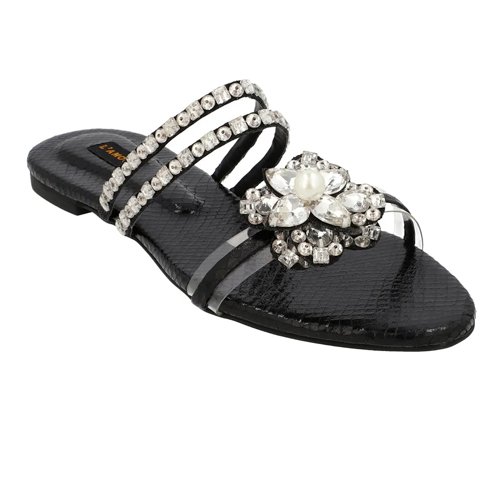 Irina Flats Black Snake