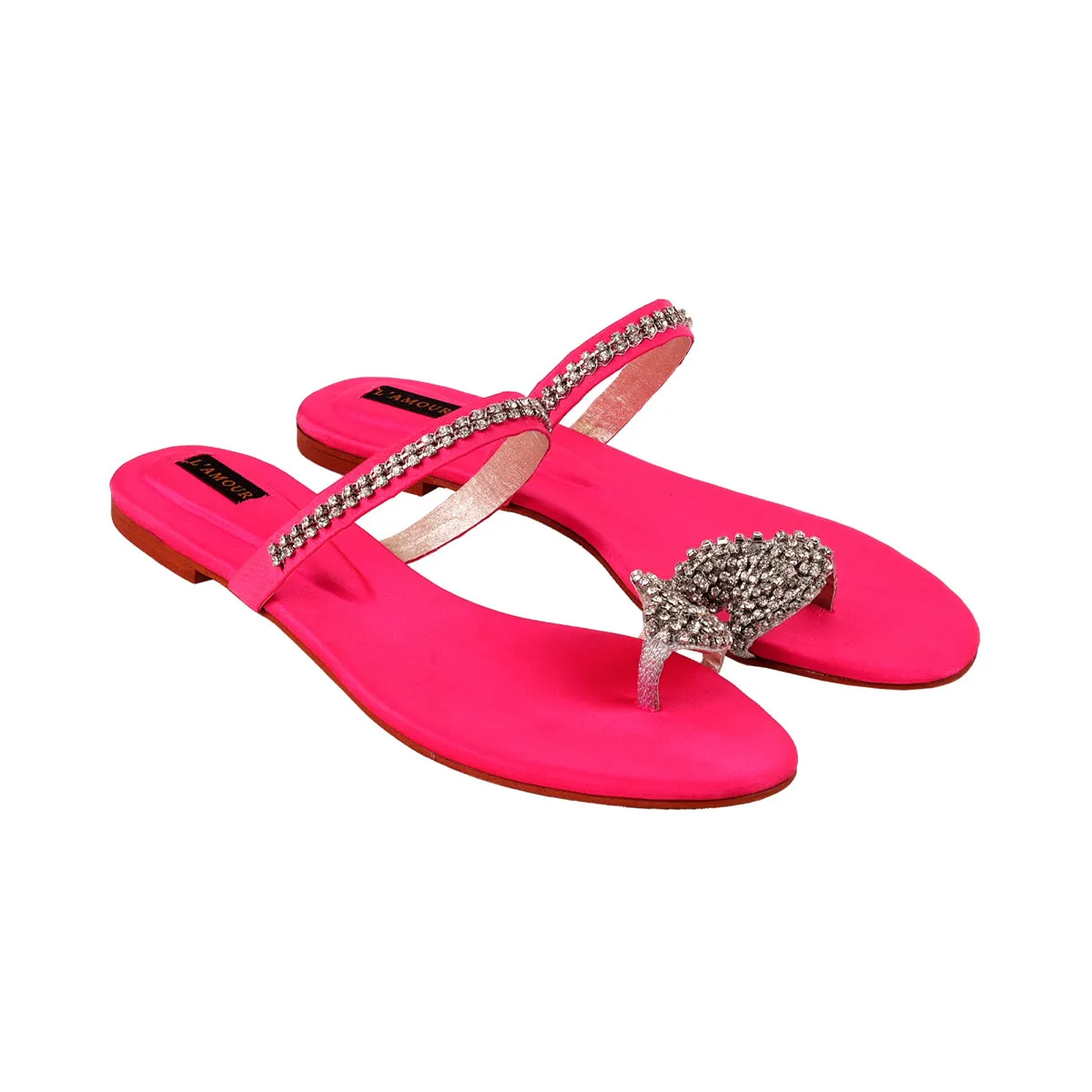 Kenza Flats - Hot Pink