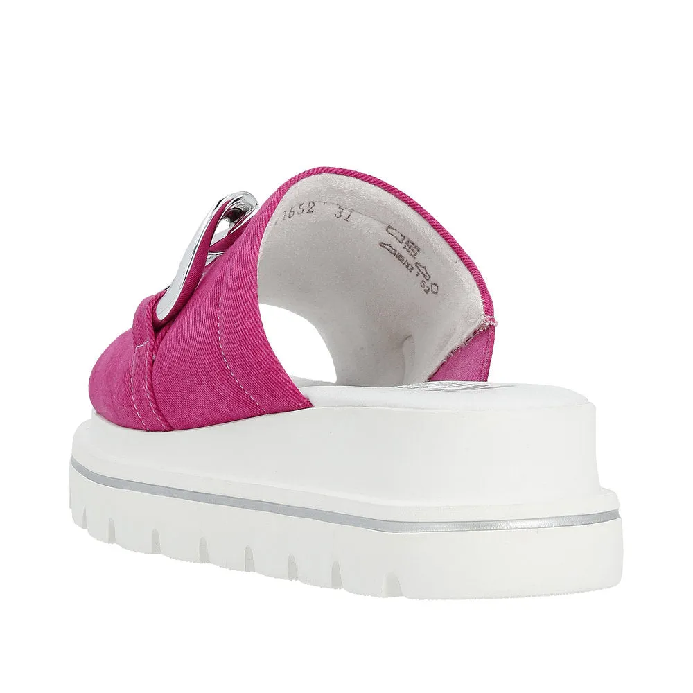 Ladies Evolution By Rieker Mule Pink Chunky Platform W1652-31 sale