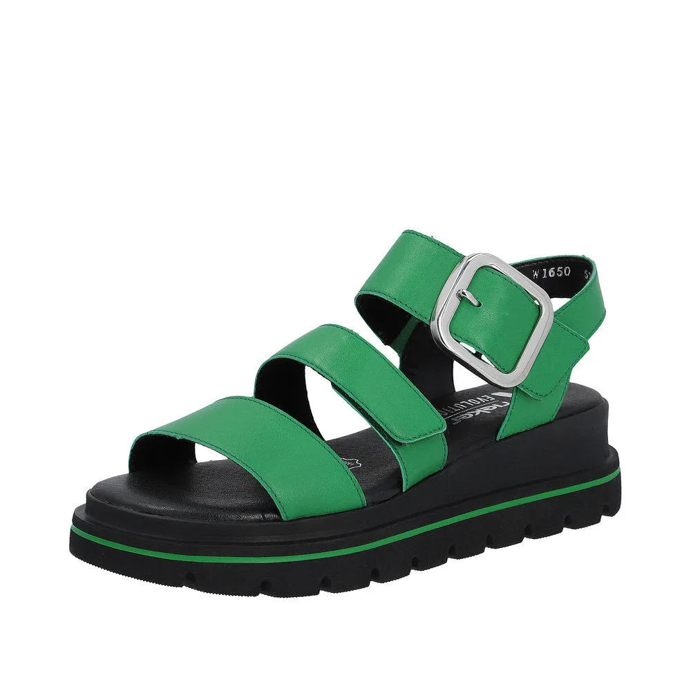 Ladies Evolution By Rieker Sandals Green Chunky Platform W1650-52 sale