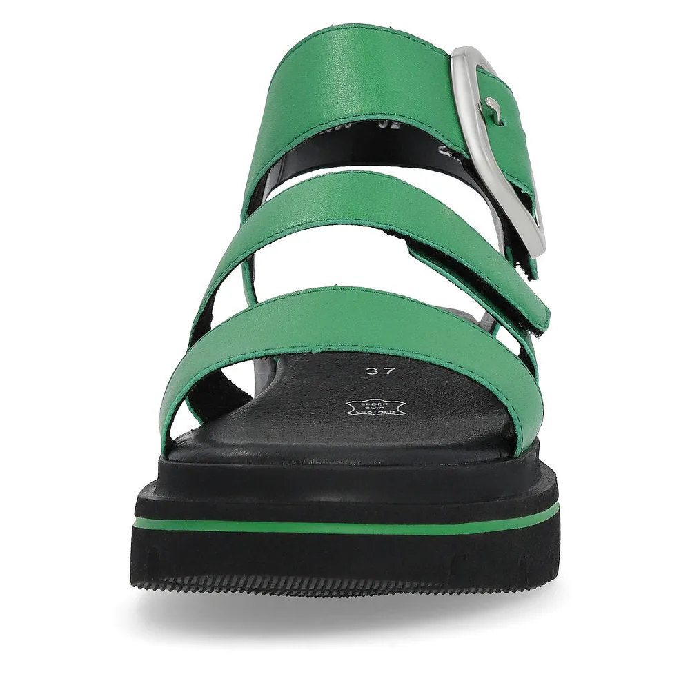 Ladies Evolution By Rieker Sandals Green Chunky Platform W1650-52 sale