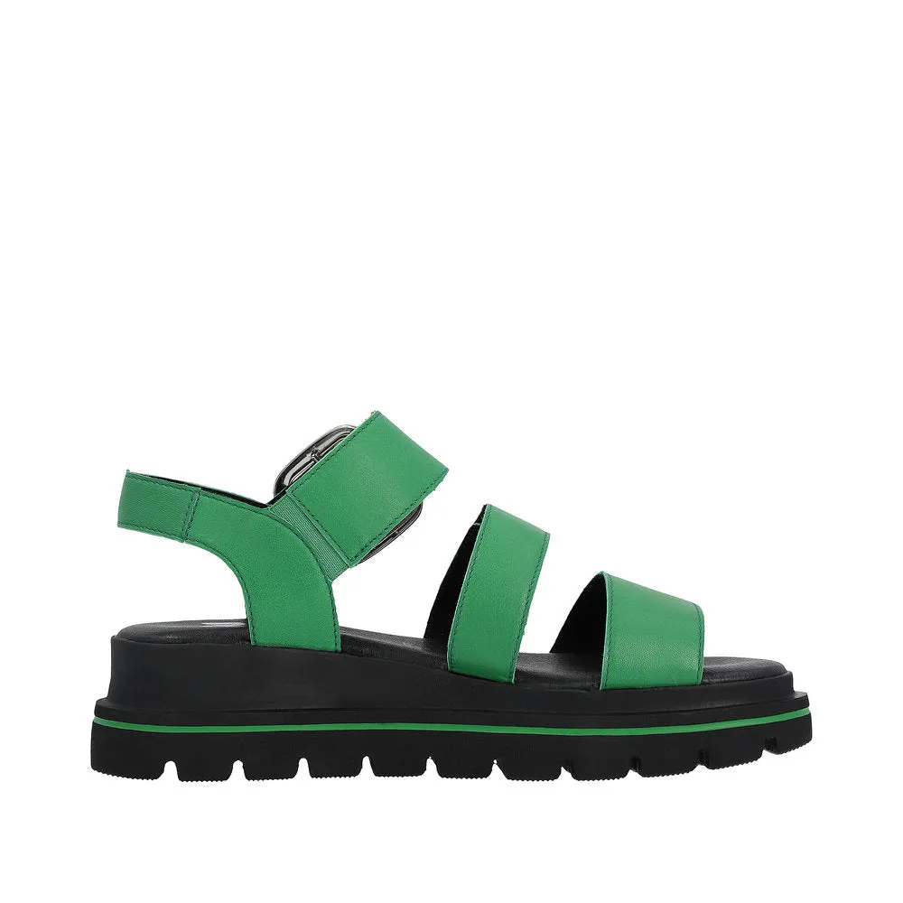 Ladies Evolution By Rieker Sandals Green Chunky Platform W1650-52 sale