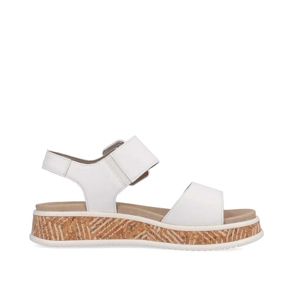 Ladies Evolution By Rieker Sandals White Chunky Platform W0800-80 sale