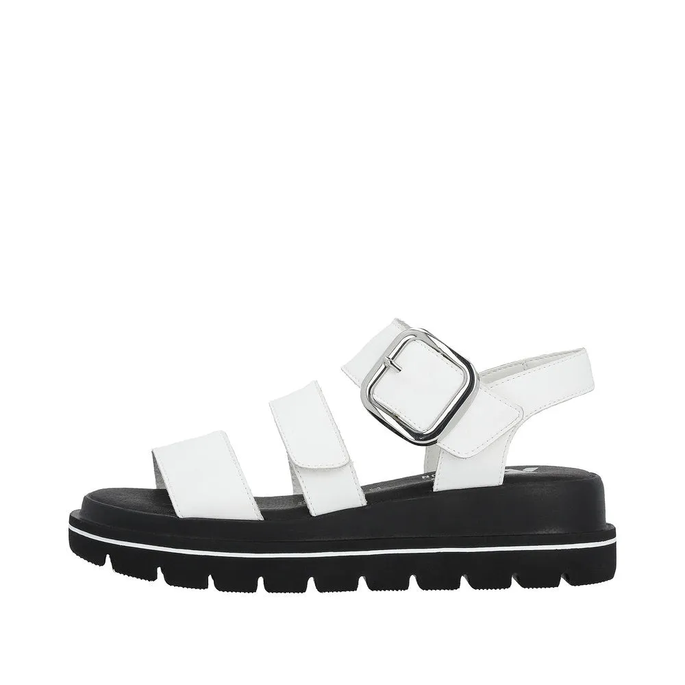 Ladies Evolution By Rieker Sandals White Chunky Platform W1650-80 sale