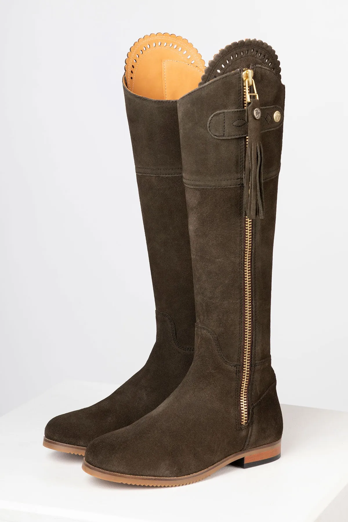 Ladies Tall Suede Country Boots - Helmsley