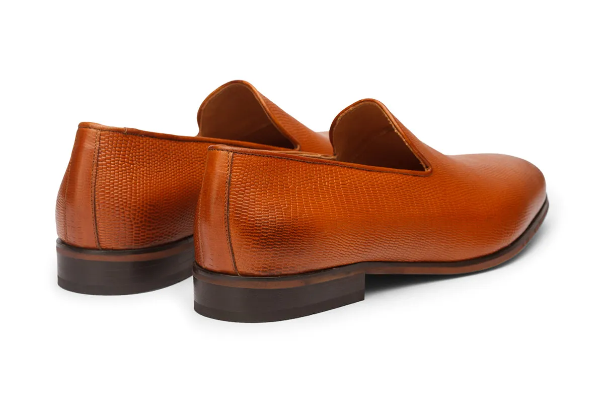 Lizard Print Plain Loafer