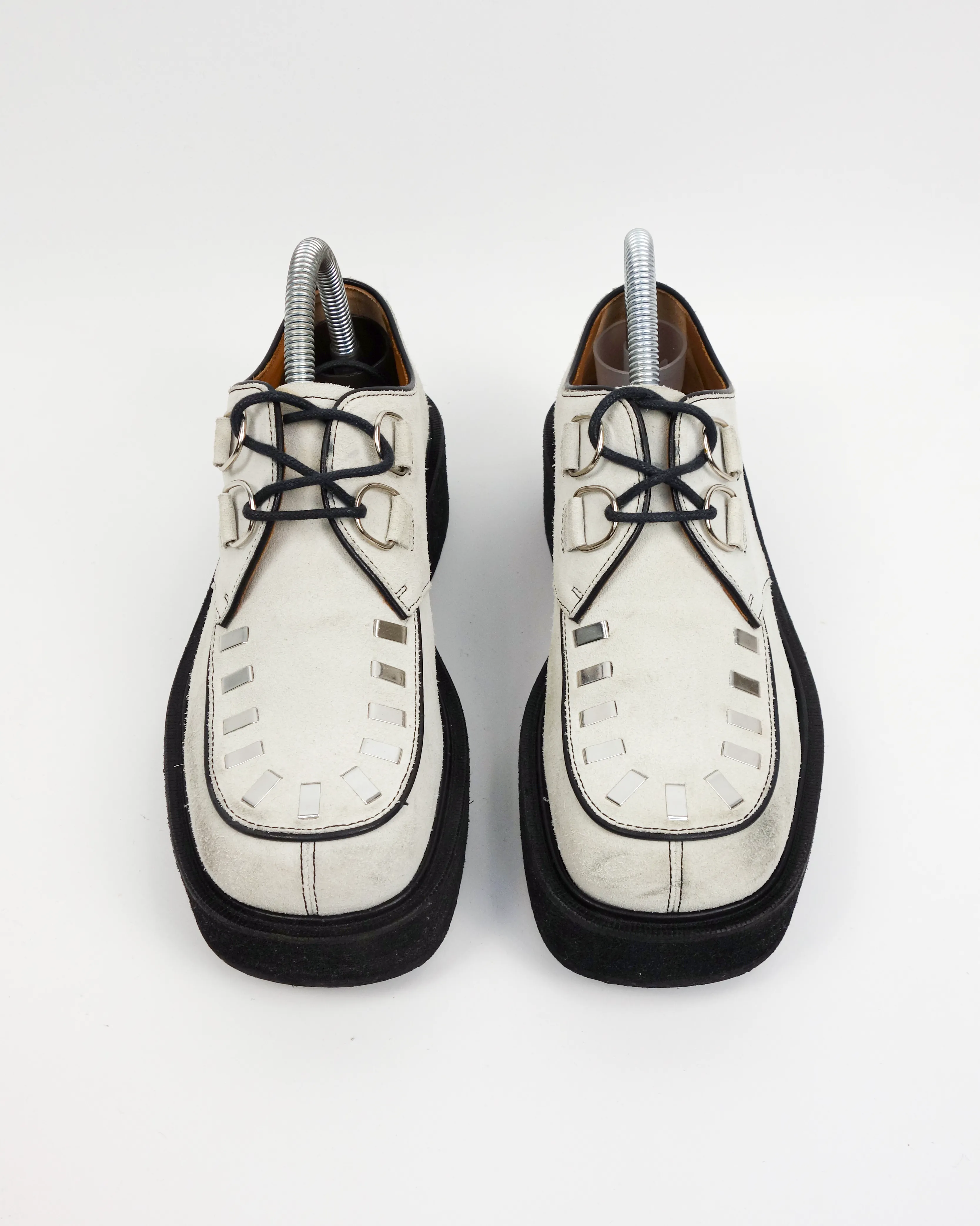 Marni Off-White Suede Laced Brogue Shoes 2000's