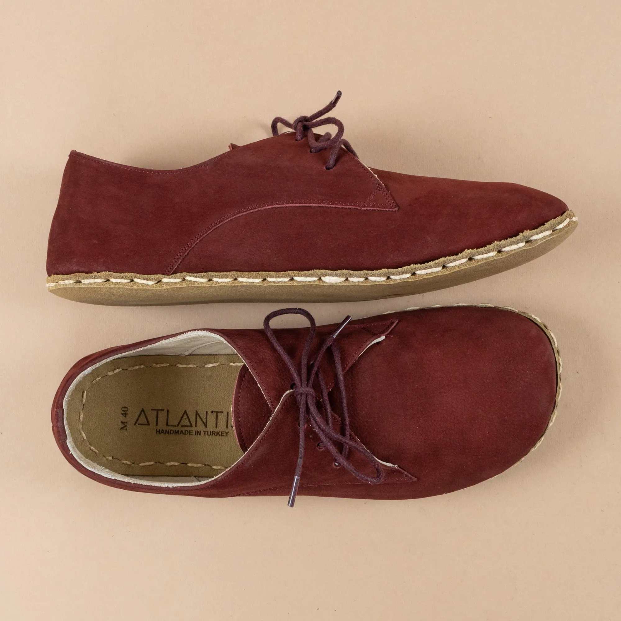 Men's Burgundy Oxfords