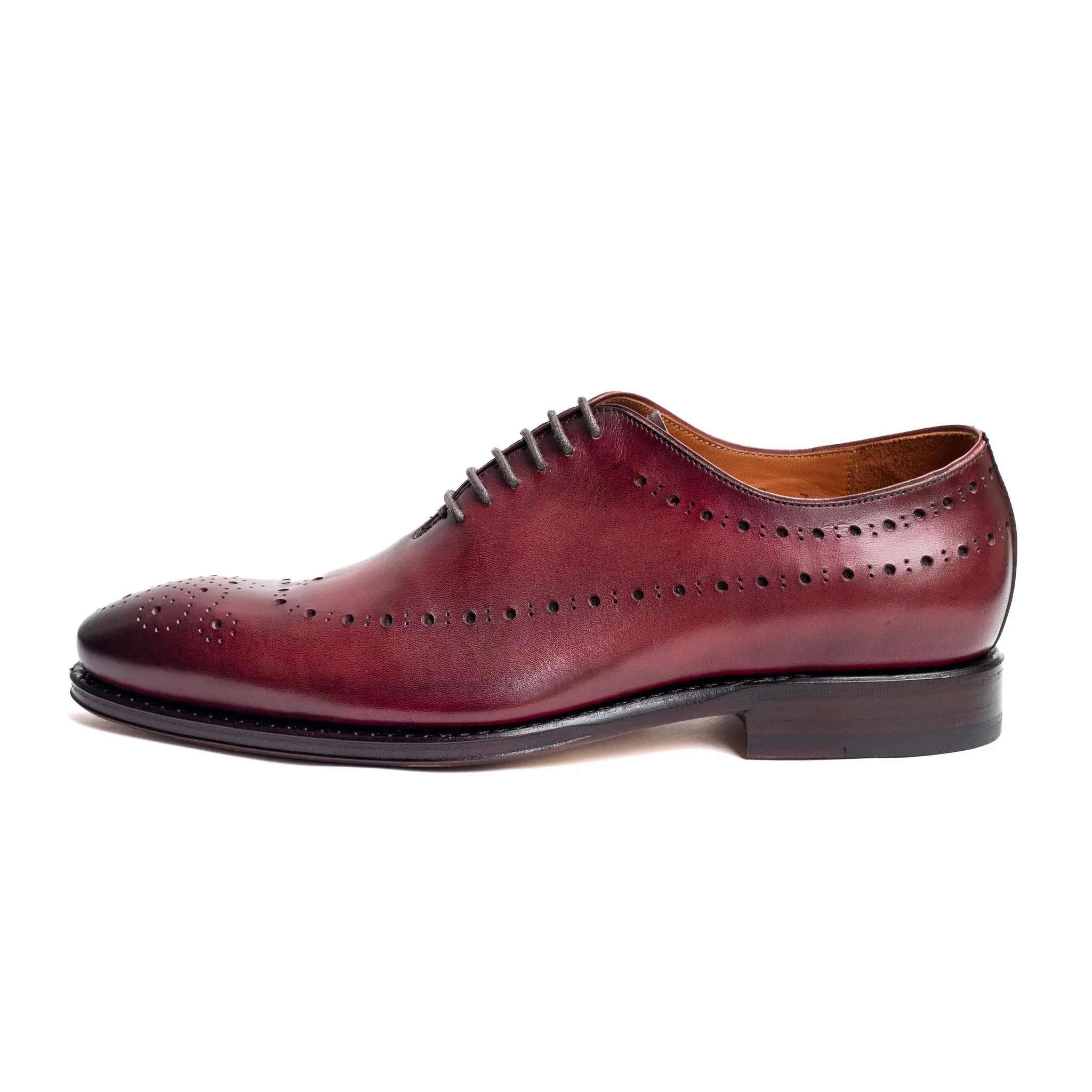 Men's Whole Cut Oxford / Vegano Crust Burgundy 98464