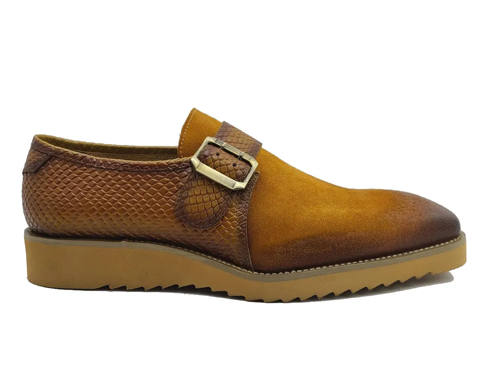 Multi Media Buckle Monkstrap Slip-on