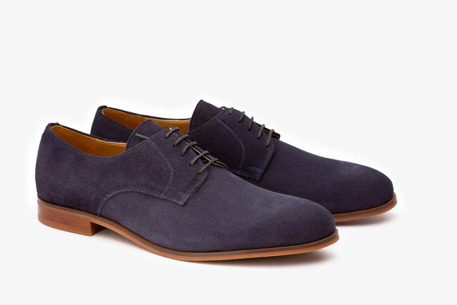 Navy Suede Derby