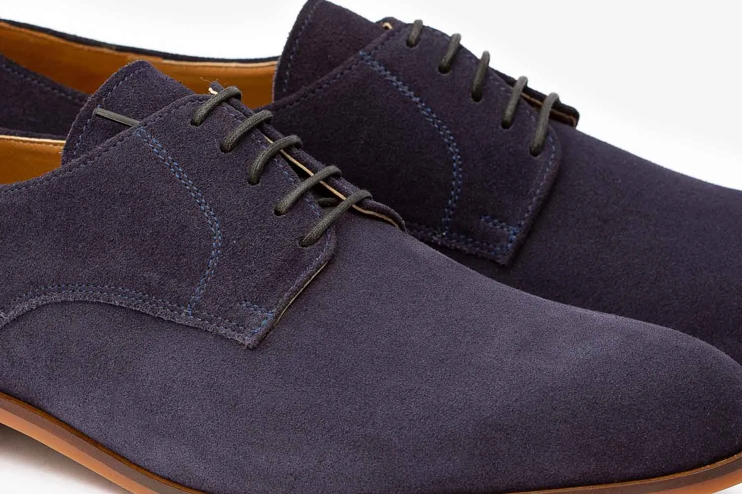 Navy Suede Derby