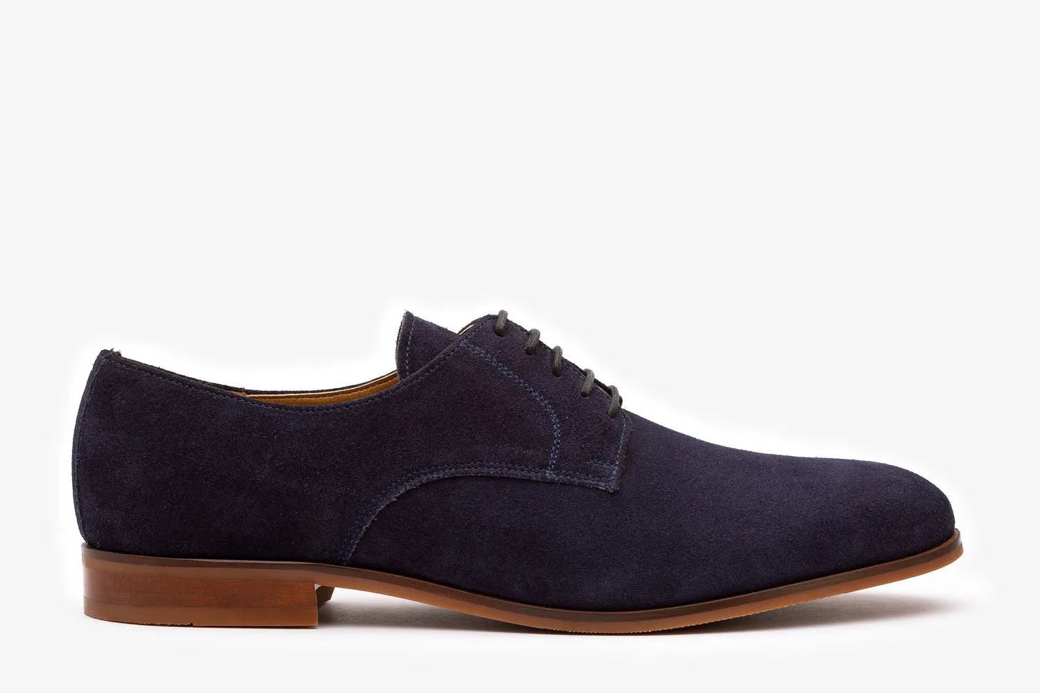 Navy Suede Derby