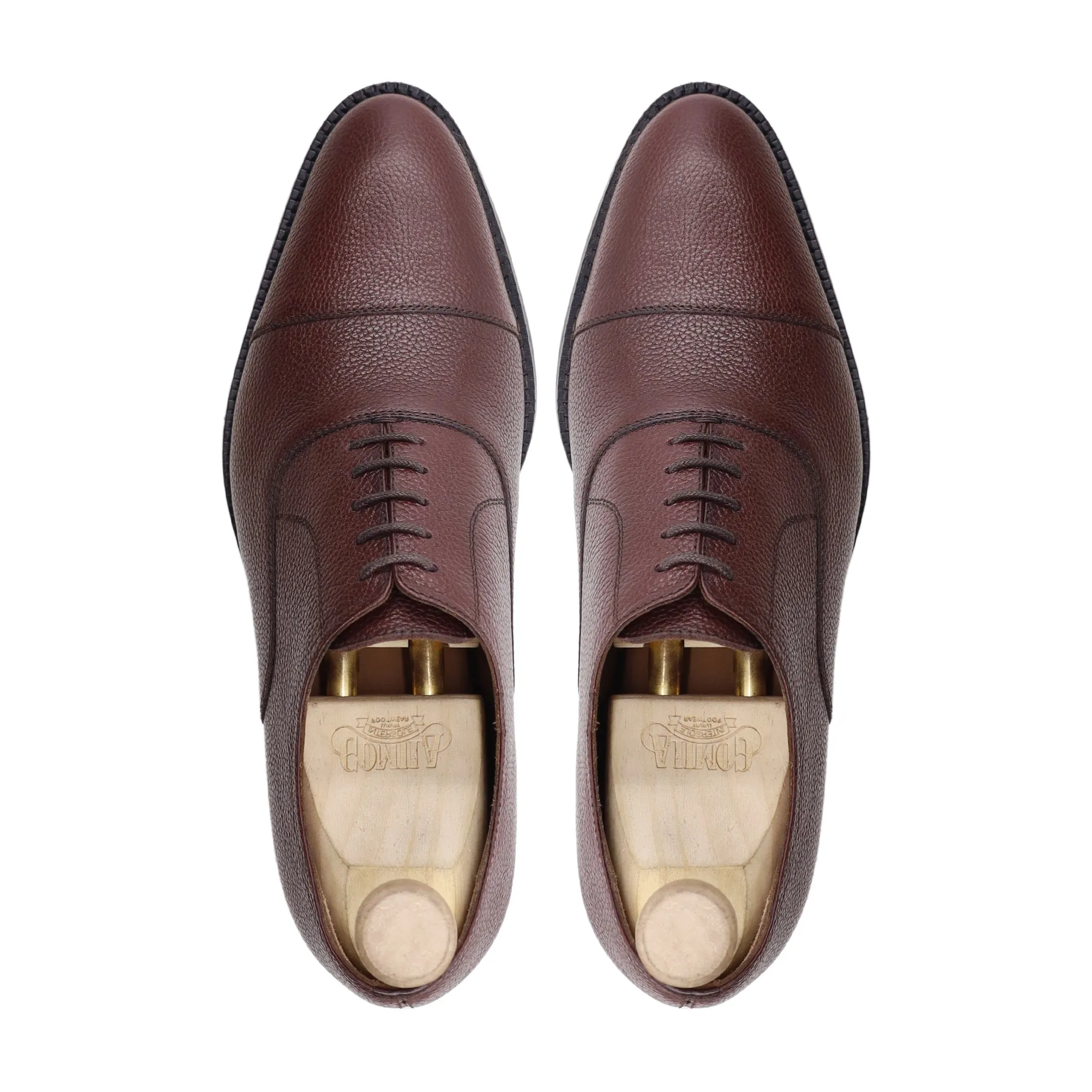 Plock - Men's Oxblood Pebble Grain Oxford Shoe